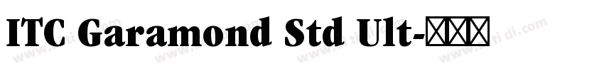 ITC Garamond Std Ult字体转换